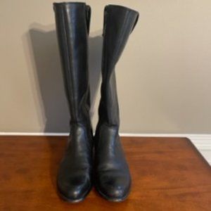 Corso Como Black Leather Tall Boots